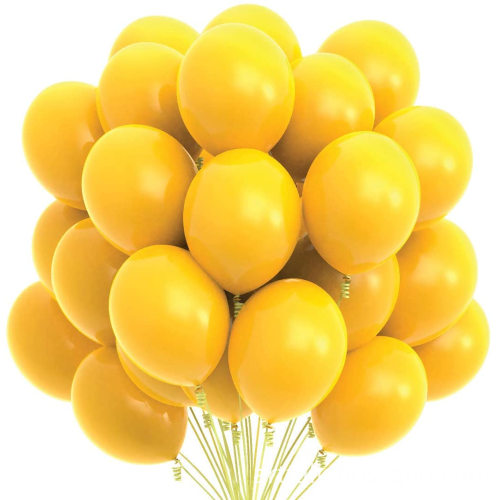 75 Yellow Party Balloons Yellow Balloons Color Ribbon